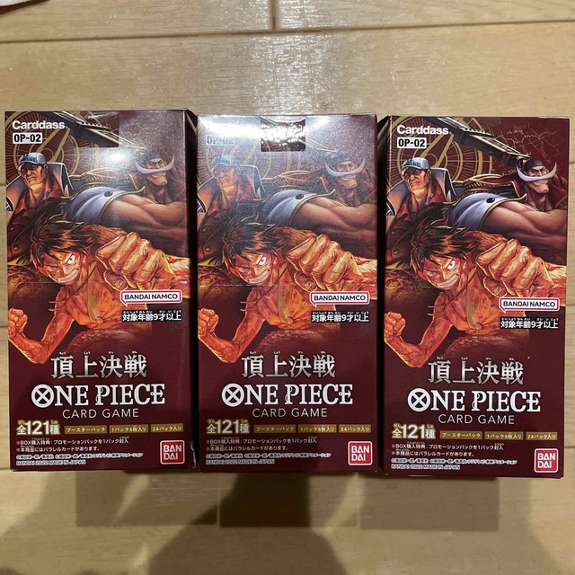 ONE PIECE(ワンピース)のONE PIECE カードゲーム 3BOX 頂上決戦 エンタメ/ホビーのトレーディングカード(Box/デッキ/パック)の商品写真