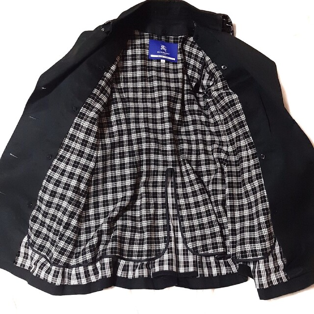 BURBERRY BLUE LABEL(バーバリーブルーレーベル)のバーバリー　トレンチコート　レディース　ブラック レディースのジャケット/アウター(トレンチコート)の商品写真