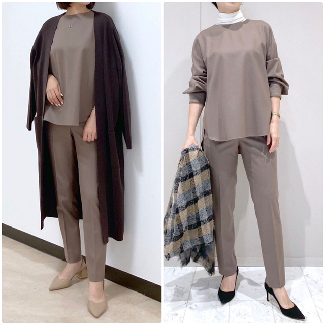 完売 theory luxe 21AW ウォッシャブル Saxony セットアップ