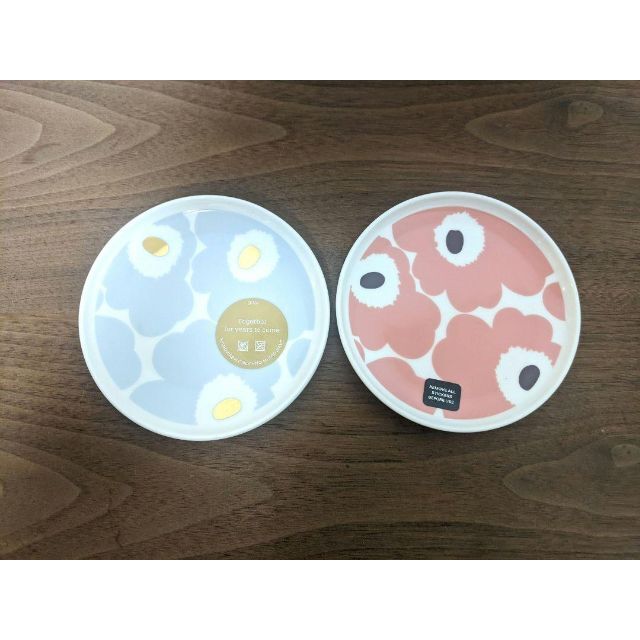 マリメッコ　marimekko　ウニッコ　アイシーグレー　ピンク　2点　新品食器