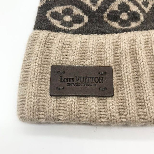 極美品】ルイヴィトン モノグラム ニット帽 カシミヤ ブラウン 着心地