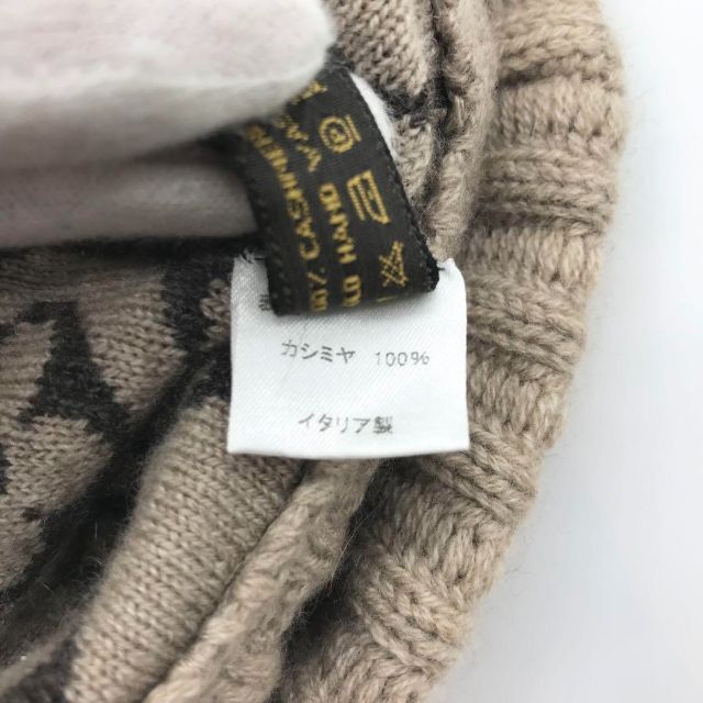 極美品】ルイヴィトン モノグラム ニット帽 カシミヤ ブラウン 着心地抜群-