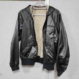 本物 ルックブック記載 美品 プラダ ギャザー ナイロン ジャケット 黒