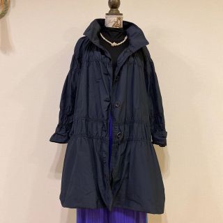 ISSEY MIYAKE  無地 ロングコート ダウンコート ブルー