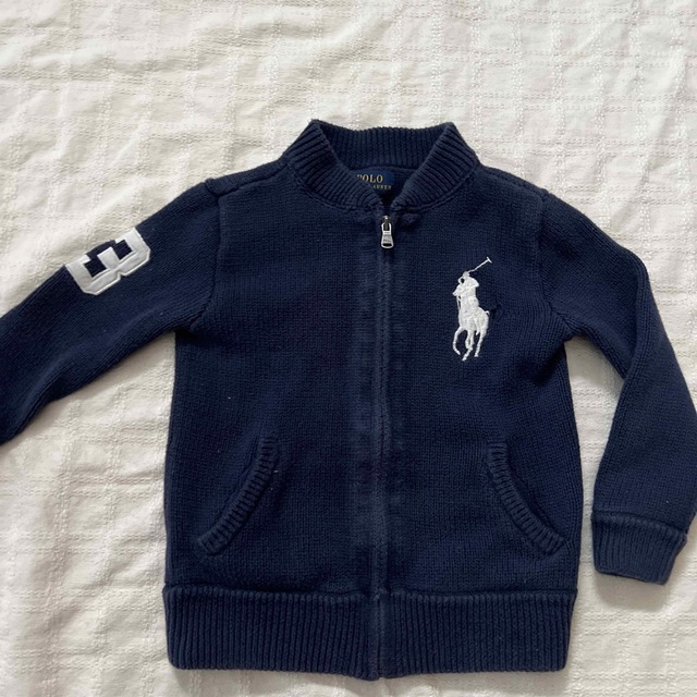 Ralph Lauren(ラルフローレン)のRalph Lauren キッズ　ジップ　ニットジャケット キッズ/ベビー/マタニティのキッズ服男の子用(90cm~)(ジャケット/上着)の商品写真