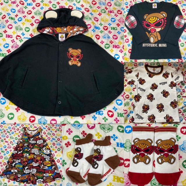 HYSTERIC MINI(ヒステリックミニ)のヒステリックミニ テディセット キッズ/ベビー/マタニティのキッズ服女の子用(90cm~)(Tシャツ/カットソー)の商品写真