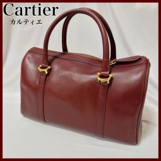 カルティエ(Cartier)の【美品】ヴィンテージ カルティエ マストライン ハンドバッグ ミニボストン(ボストンバッグ)