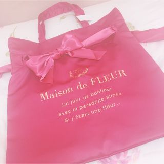 メゾンドフルール(Maison de FLEUR)のメゾンドフルール　バッグ　トートバッグ　エコバッグ　ピンク　リボン(トートバッグ)