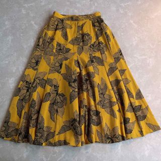 サンタモニカ(Santa Monica)のused レトロ 花柄 ガウチョパンツ 古着 ヴィンテージ vintage(キュロット)