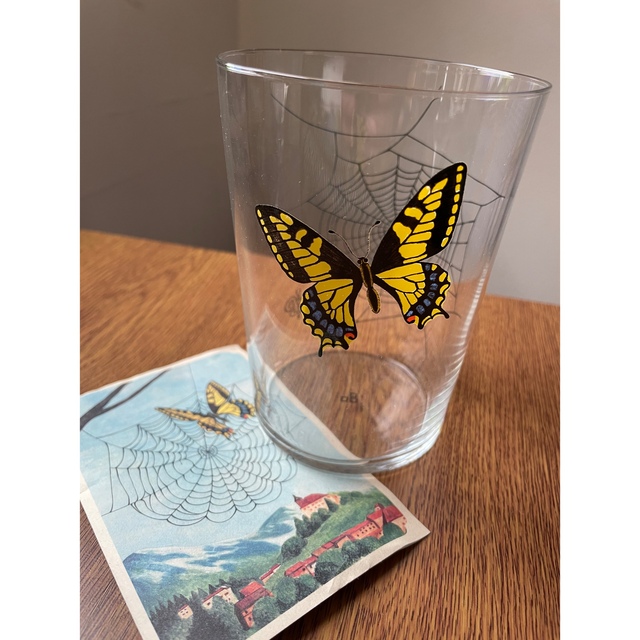 未使用 hotel butterfly ガラス グラス フラワーベース