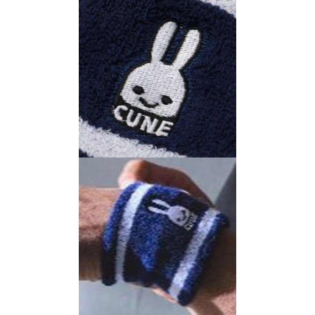 CUNE(キューン)の新品 cune キューン うさぎ刺繍 リストバンド 腕輪 バングル メンズのファッション小物(その他)の商品写真