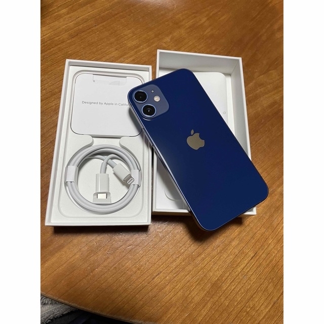 Apple - iPhone12mini128gbSIMフリーAppleストア購入ブルー美品！の ...
