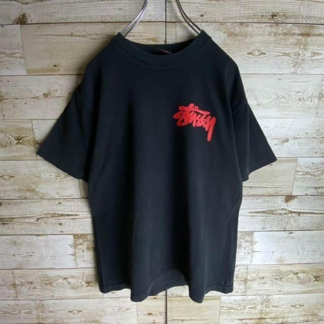 【超希少】STUSSY★ビッグロゴ入りTシャツ シャネルロゴ　ゆるだぼ