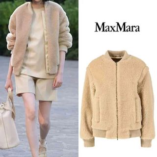 マックスマーラ(Max Mara)のマックスマーラ　テディベア　ブルゾン　ボンバージャケット(毛皮/ファーコート)