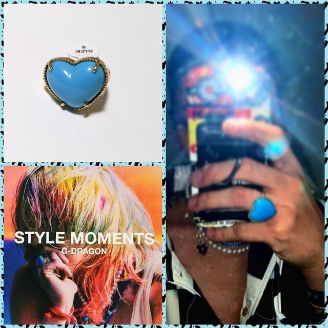 BIGBANG(ビッグバン)の💙ブルーハートリング💙ハート型 指輪 G-DRAGON ジヨン メンズのアクセサリー(リング(指輪))の商品写真