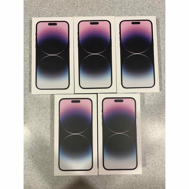 入荷中 14 iPhone - Apple pro 5台 × 128GB purple deep max スマートフォン本体