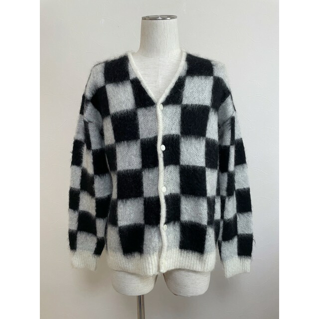 needles/ニードルス FK231 Mohair Cardigan-Checkered モヘア カーディガン【007】