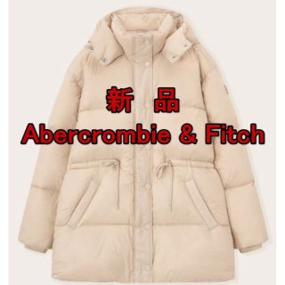 アバクロンビーアンドフィッチ(Abercrombie&Fitch)のアバクロ 新品 ダウンコート A&F エアクラウド ミッドダウン ライトグレー(ダウンコート)