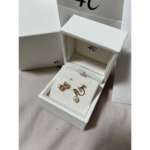 4℃ - 【現行品】【新品・未使用】4℃ K10ピンクゴールド イヤリングの