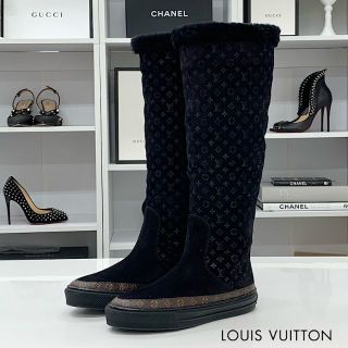 LOUIS VUITTON/ルイ・ヴィトン モノグラムスエード ムートンブーツ