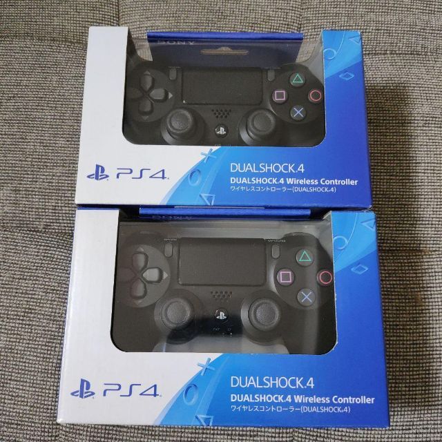 純正２個セット PS4 ワイヤレスコントローラー DUALSHOCK4 ブラック | フリマアプリ ラクマ