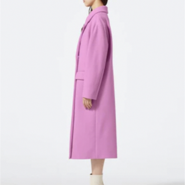GU(ジーユー)のGU 大人気♡︎ニットメルトンテーラードコート ピンク M レディースのジャケット/アウター(ロングコート)の商品写真