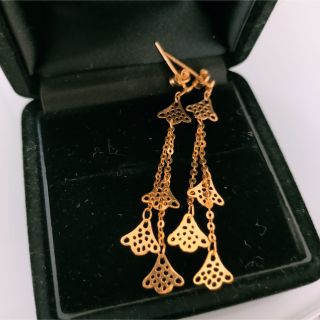 K18ピアス K22イエローゴールドの通販 by gold shop|ラクマ