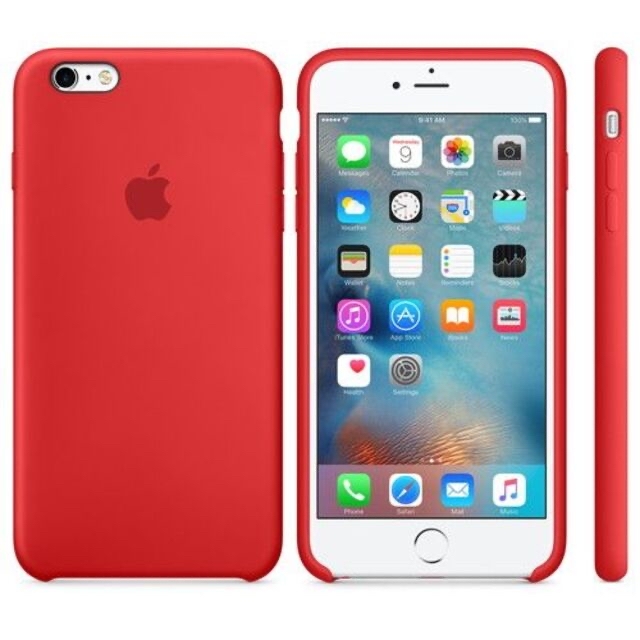 Apple(アップル)の新品未使用 Apple純正iPhone 6S/6 Plusシリコンケース レッド スマホ/家電/カメラのスマホアクセサリー(iPhoneケース)の商品写真