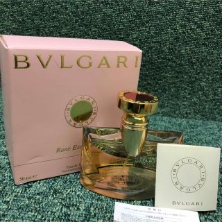 ブルガリ(BVLGARI)の(希少) ブルガリ ローズエッセンシャル オードパルファム 50ml(香水(女性用))