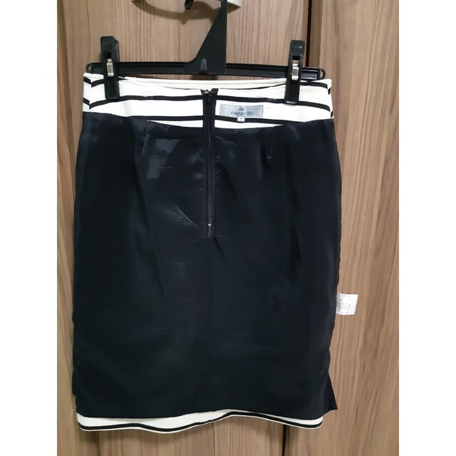 VIAGGIO BLU(ビアッジョブルー)の[美品]ビアッジョブルー ボーダー スカート レディースのスカート(ひざ丈スカート)の商品写真