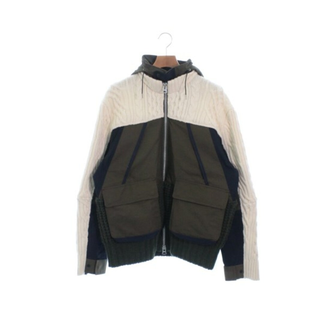 爆買い！】 sacai 【古着】【中古】 カーキx白x紺 2(M位) ブルゾン