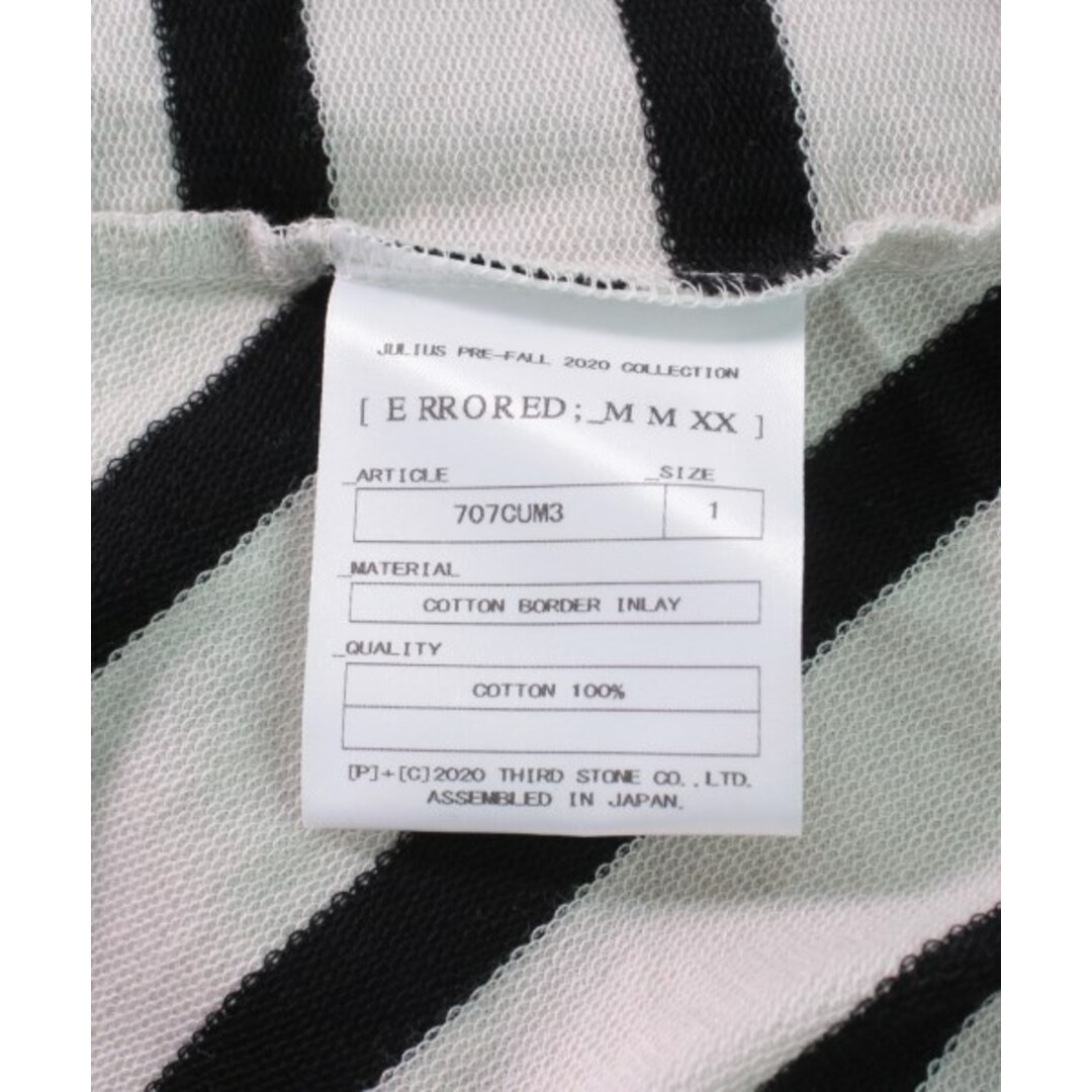 JULIUS Tシャツ・カットソー 1(S位) オフホワイトx黒(ボーダー) 【古着】【中古】 JULIUS Tシャツ・カットソー 1(S位) オフホワイトx黒(ボーダー) 【古着】【中古】