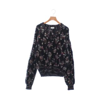 ドリスヴァンノッテン(DRIES VAN NOTEN)のDRIES VAN NOTEN ニット・セーター S 黒x赤等(総柄) 【古着】【中古】(ニット/セーター)