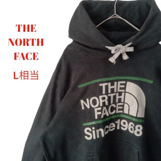 ザノースフェイス(THE NORTH FACE)の【即完売品】ノースフェイスパーカースウェットブラック　ビッグロゴ　メンズL　古着(パーカー)