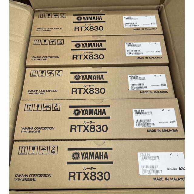 人気定番 ヤマハ RTX830 YAMAHA ヤマハ ギガアクセスVPNルーター 5台 新品 PC周辺機器
