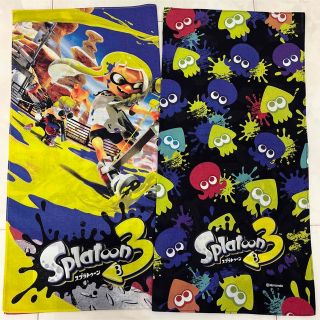 大活躍⭐️ スプラ スプラトゥーン3 ランチクロス ナフキン 柄違い 2枚(弁当用品)