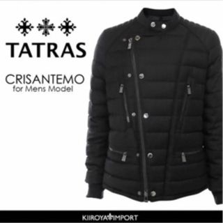 タトラス(TATRAS)のcrisantemo ノーカラーライダースダウンジャケット(ダウンジャケット)