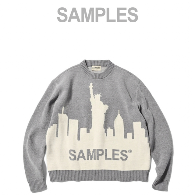 SAMPLES LOGO CITY SCAPE KNIT SWEATER 朝岡周