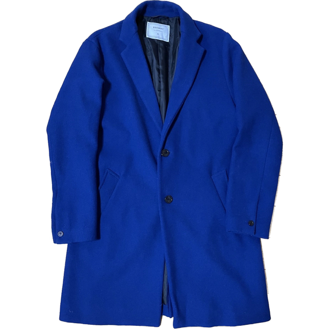 BROWNY(ブラウニー)のBROWNY チェスターコート Mサイズ ブルー メンズのジャケット/アウター(チェスターコート)の商品写真