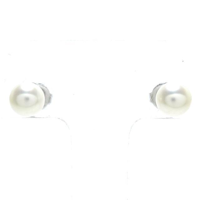 MIKIMOTO(ミキモト)のミキモト ピアス美品  - K18WG×パール 白 レディースのアクセサリー(ピアス)の商品写真