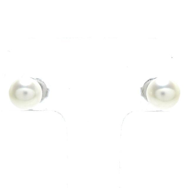 ミキモト ピアス美品 - K18WG×パール 白 ミキモト ピアス美品 - K18WG×パール 白
