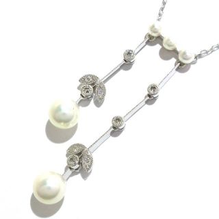 ミキモト(MIKIMOTO)のミキモト ネックレス美品  - アイボリー(ネックレス)