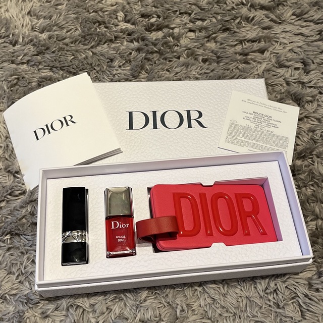 Christian Dior(クリスチャンディオール)の【未使用】DIOR リップ　ネイル　ラゲージ　タグ　セット コスメ/美容のベースメイク/化粧品(口紅)の商品写真