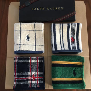 ラルフローレン(Ralph Lauren)の4枚⭐︎タオルハンカチ⭐︎ラルフローレン 新品 ギフト(ハンカチ/ポケットチーフ)