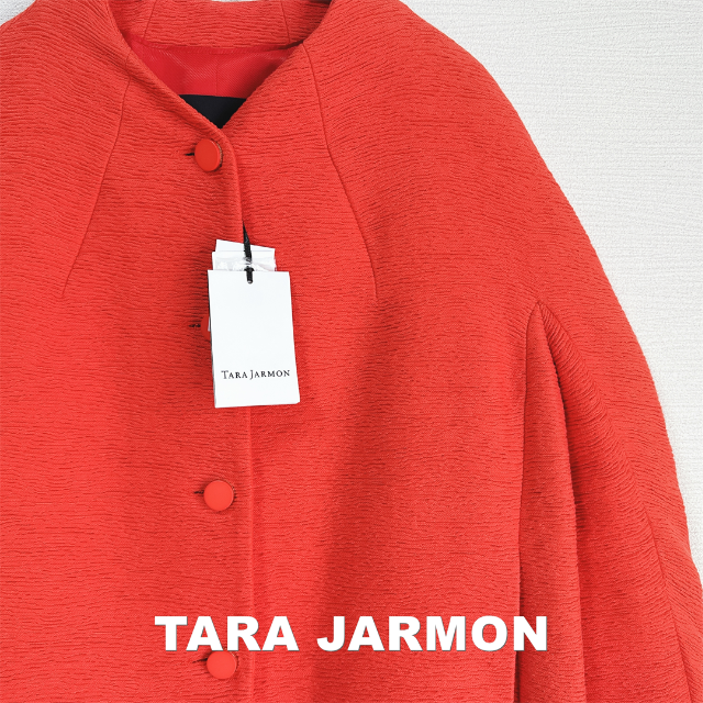 【TARA JARMON】タラジャーモン ノーカラージャケット タグ付未使用