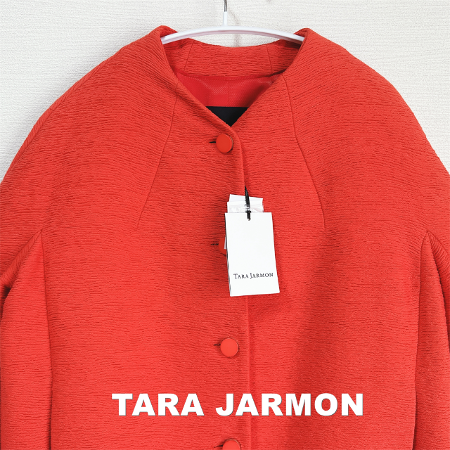 【TARA JARMON】タラジャーモン ノーカラージャケット タグ付未使用