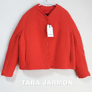 タラジャーモン(TARA JARMON)の【TARA JARMON】タラジャーモン ノーカラージャケット タグ付未使用(ノーカラージャケット)