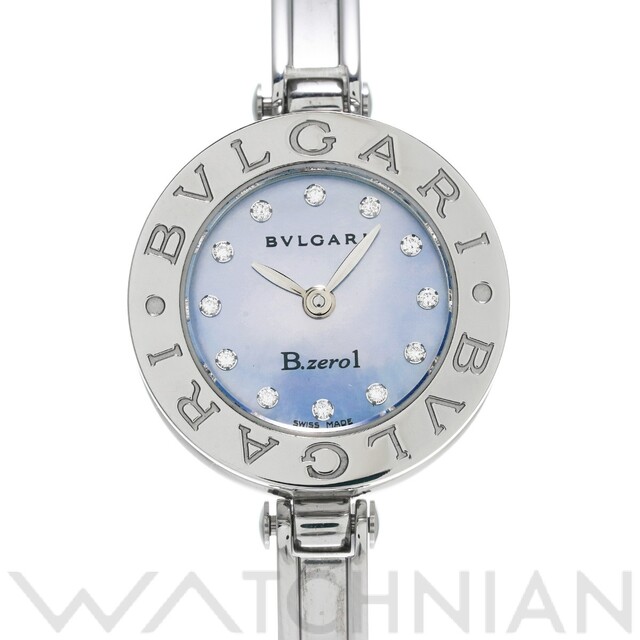 BVLGARI - 中古 ブルガリ BVLGARI BZ22BSS/12M ブルーシェル /ダイヤモンド レディース 腕時計