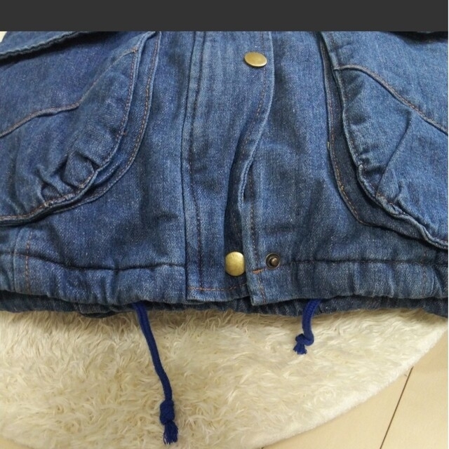 フード付ファーデニムコート Mサイズ レディースのジャケット/アウター(モッズコート)の商品写真