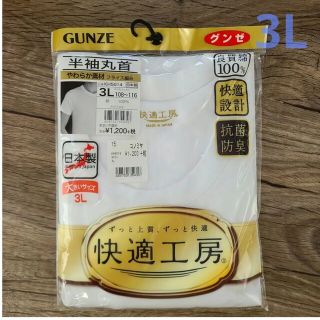 グンゼ(GUNZE)のGUNZE　半袖　丸首　3L　白(その他)